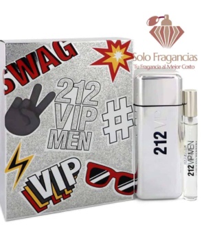 212 Vip - Gift Set - 3.4 oz EDT Spray + .34 oz Mini EDT Spray