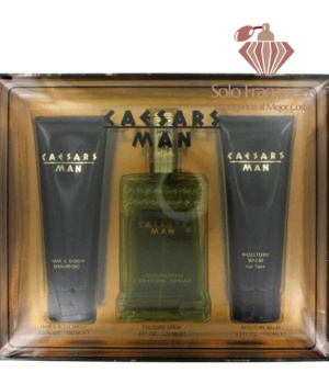 Caesars - Gift Set - 4 oz Cologne Spray + 3.3 oz Shower Gel + 3.3 oz After Shave Balm