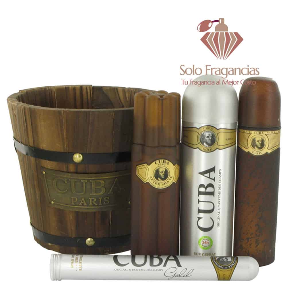 Cuba Gold - Gift Set - 3.4 oz EDT Spray + 1.17 oz EDT Spray + 6.7 oz Body Spray + 3.3 oz After Shave