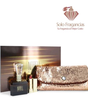 Norell Elixir - Gift Set - 3.4 oz EDP Spray + .12 oz Lipstick + Free Evening Bag
