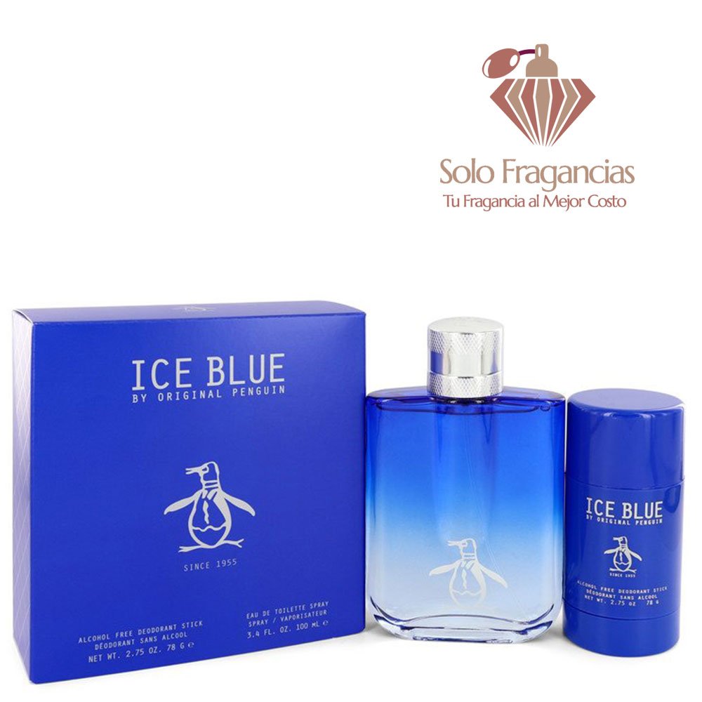 Original Penguin Ice Blue - Gift Set - 3.4 oz EDT Spray + 2.75 oz Deodorant Stick